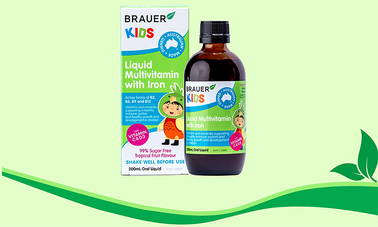 6. Brauer Kids Liquid Multivitamin With Iron 1