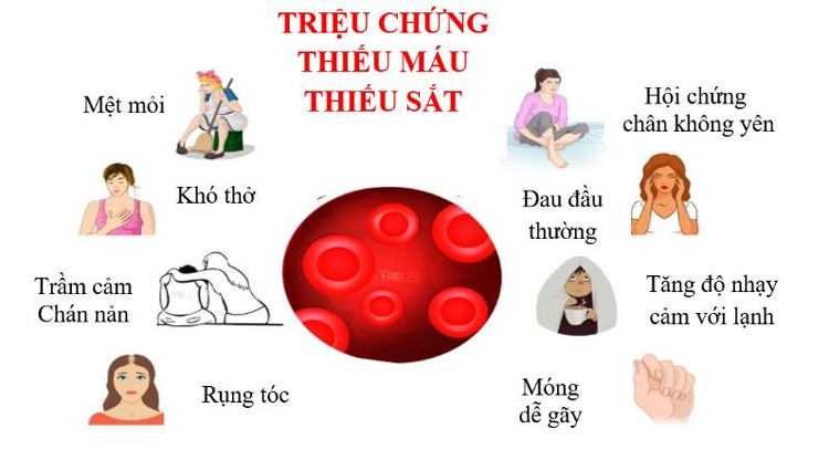 Vậy những biểu hiện của thiếu sắt là gì? 1