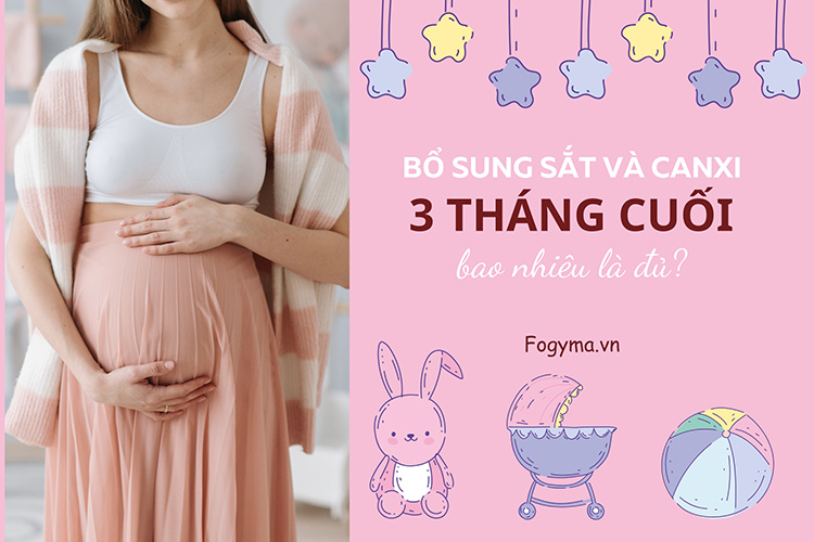 Bổ sung sắt và canxi 3 tháng cuối thai kỳ bao nhiêu là đủ?